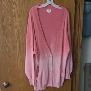Unique Vintage Pink Ombre Cardigan